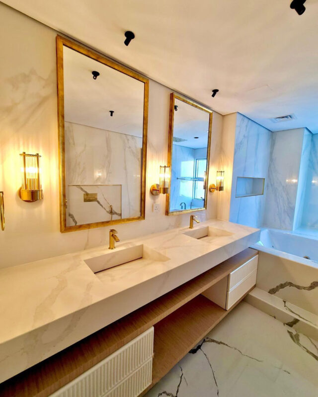 Bathroom Glass Mirror Installation